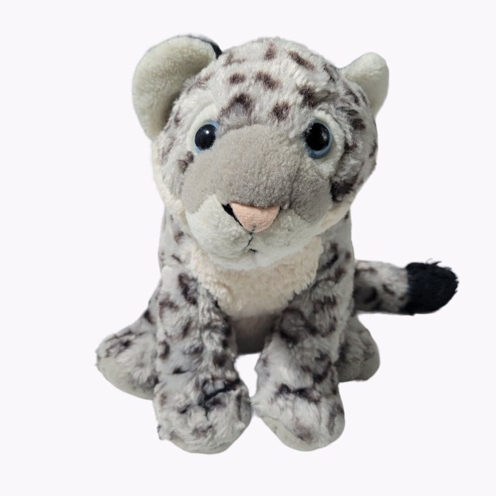 Wild Republic Snow Leopard 10 inch Plush Realistic Stuffed Animal Gray Toy